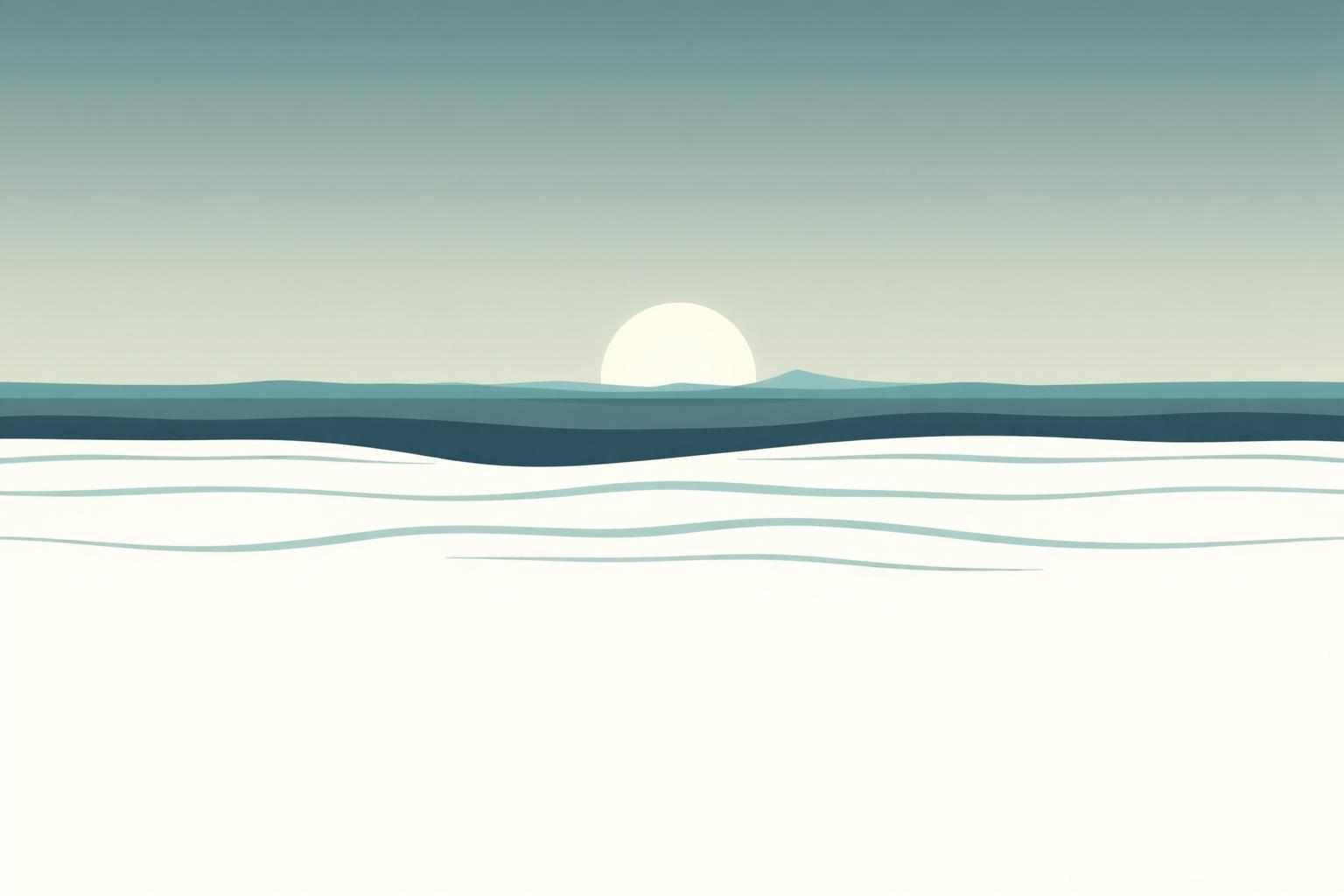 Abstract illustration of a calm horizon line at first light.